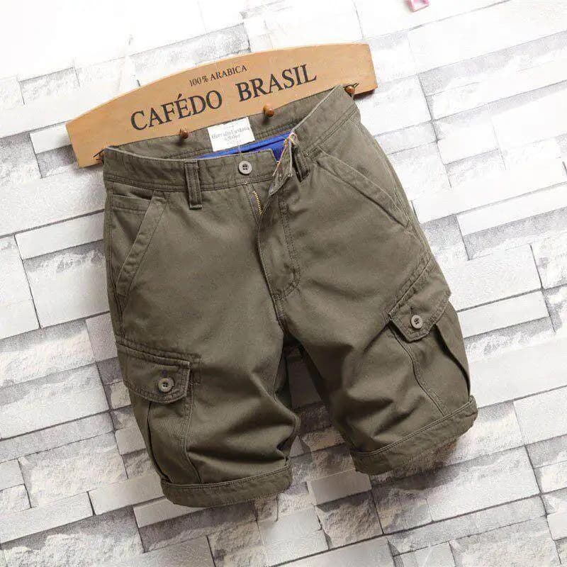 Loose Men's Workwear Shorts Summer Wear Resistant Stain Straight Leg Casual Five-Quarter Length Cotton Sweatpants