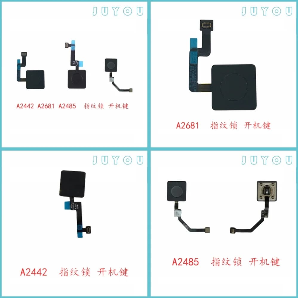 Pulsante di Ricambio Touch ID per Impronte Digitali Compatibile con Apple MacBook Pro A2681 A2442 A2485, Pulsante di Accensione/Spegnimento per Laptop