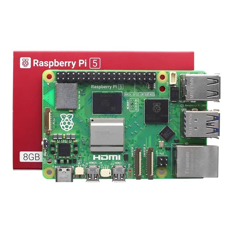 Originale Raspberry Pi 5 Cortex-A76 Linux 2GB 4GB 8GB Placa de brazo Python programlama PCIe Gigabit Ethernet USB3.0