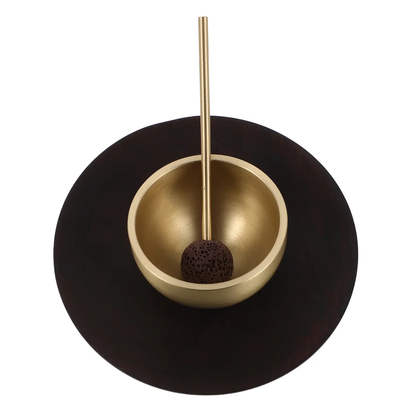 1Set Mini Brass Singing Bowl Meditation Set Metal Sound Therapy Tool Cushion Mallet for Yoga Home Travel Relaxation Mindfulness