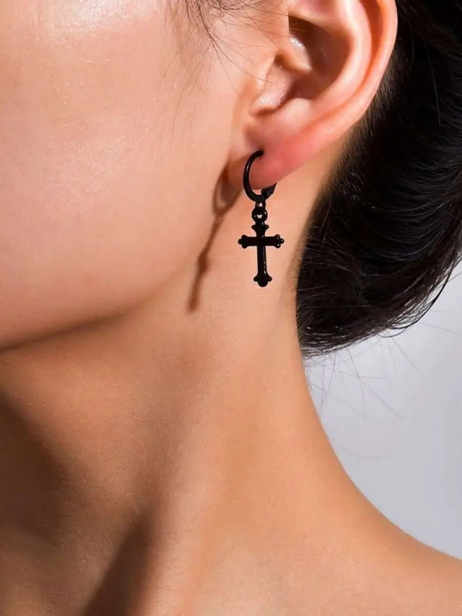 Cross Decor Drop Earrings for Women Elegant Dangle Jewelry Stylish Accessory Perfect for Any Occasion