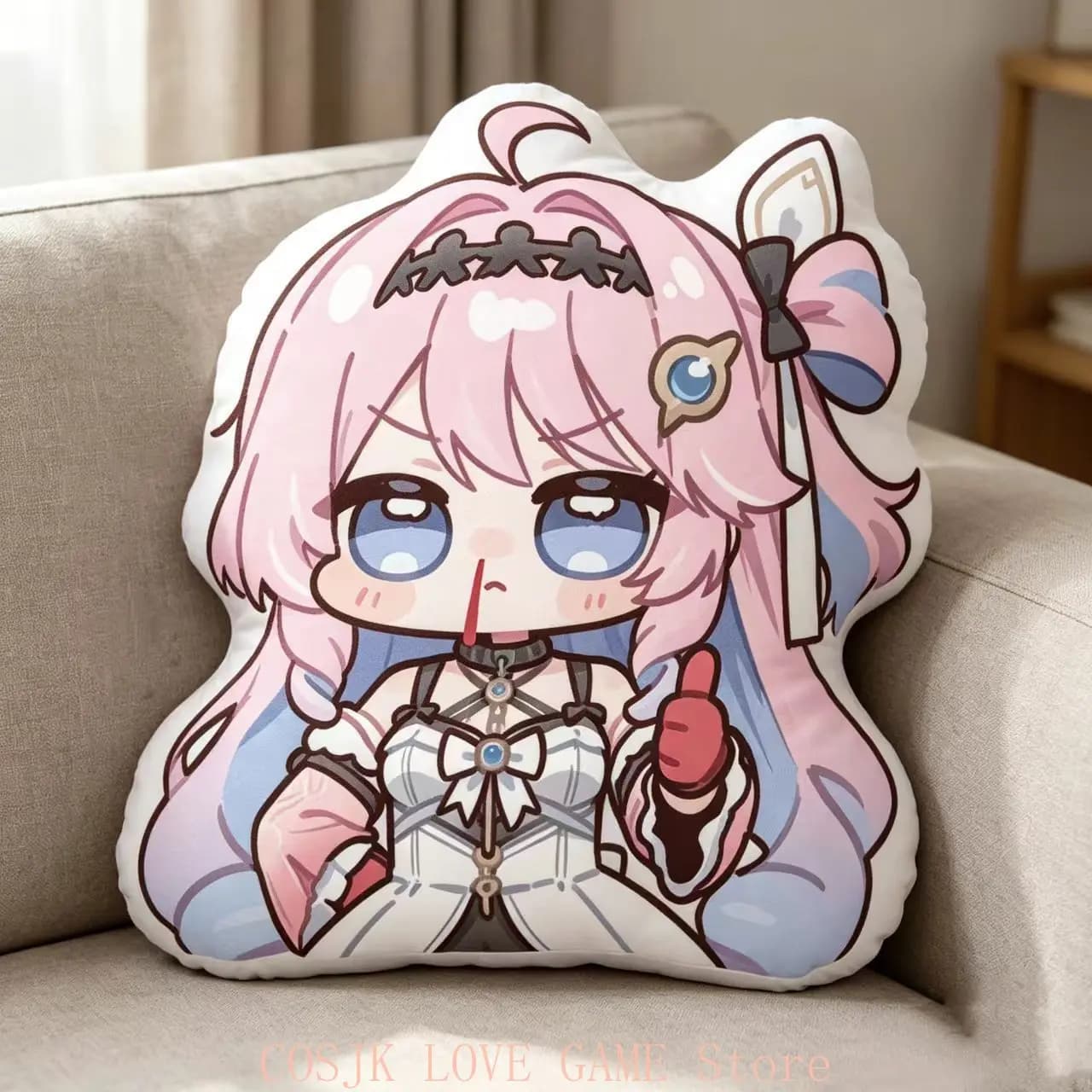 Cuscini Anime Denia Wuthering Waves Versione Q, Peluche, Cuscini Decorativi Imbottiti per Casa e Divano, Regalo di Natale