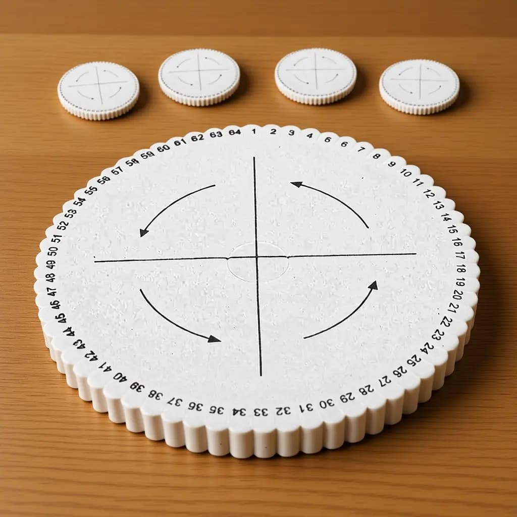 Set di 5 Dischi Kumihimo Rotondi Spessi, Tavola per Intrecciare Braccialetti, Strumento per Creazione di Gioielli e Intreccio di Fili