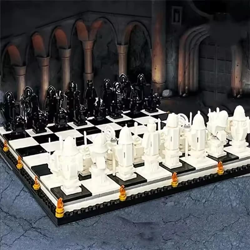 Nuovo + MOC + 76392 + Versione cinematografica Mago Scacchi Gioco magico Building Blocks Cavaliere Personaggio Ultimate Challenge Buildin interattivo