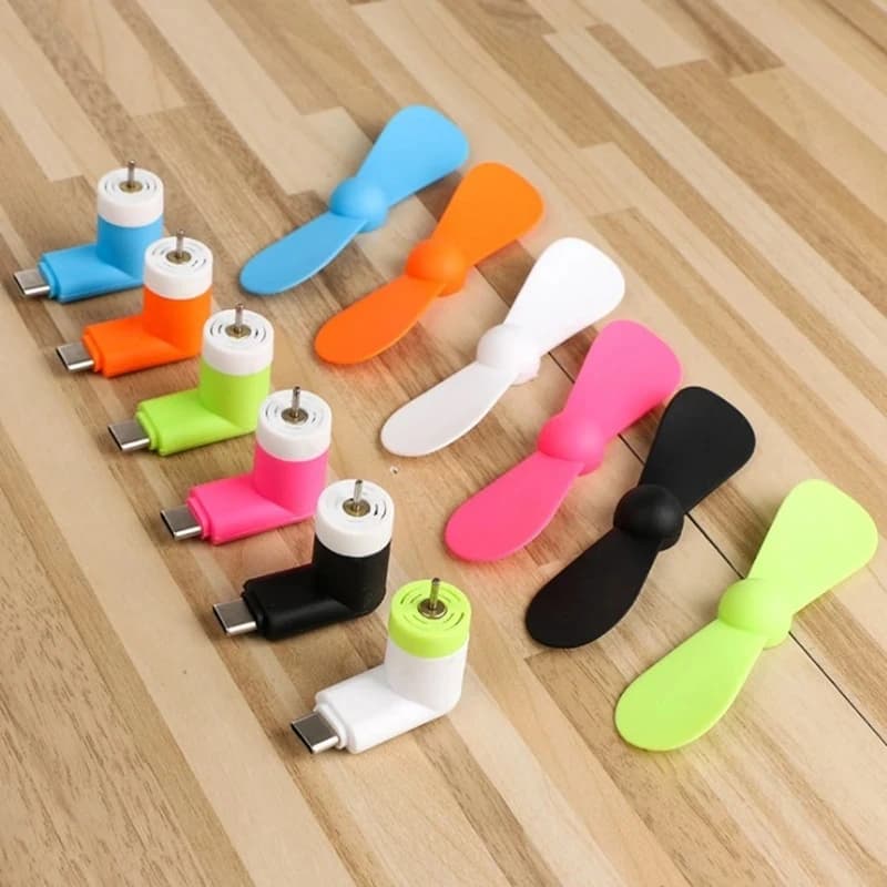 Mini Portable Cooling Fan Micro USB Phone Fan for Android iPhone Tablet Laptop Office Outdoor Home Mini Cooler with Adapter