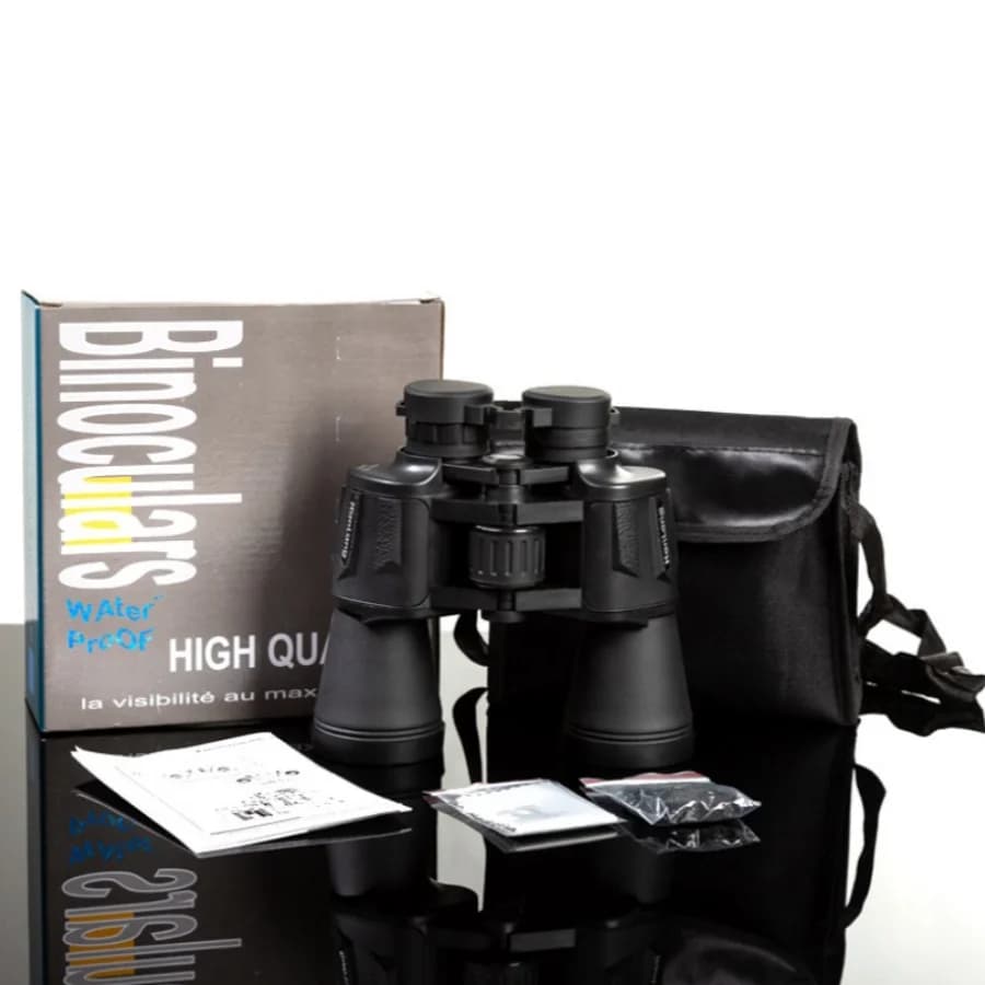 20x50 HD Zoom Binoculars with BAK4 Prism Professional High Power Long Distance Optical Scope for Camping Travel Bird Watching