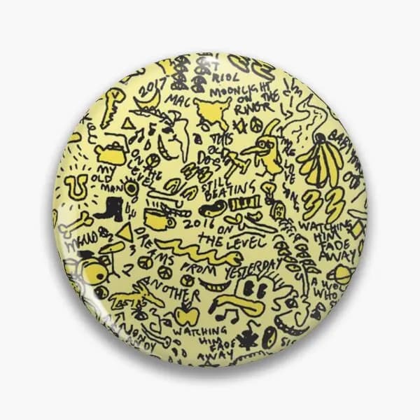 Mac Demarco Questo vecchio album di cani Spilla con bottone morbido Cappello divertente Spilla con distintivo in metallo carino Collare di cartone animato Spilla con gioielli di moda da donna