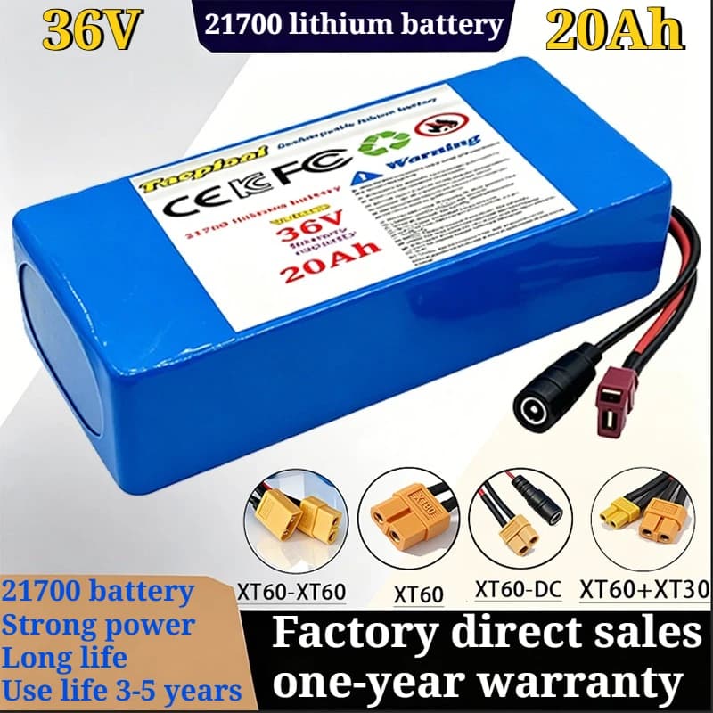 Original 10s4p 700W 36V 20Ah large capacity21700 lithium battery pack high power 42V average protection 30A BMS electric scooter