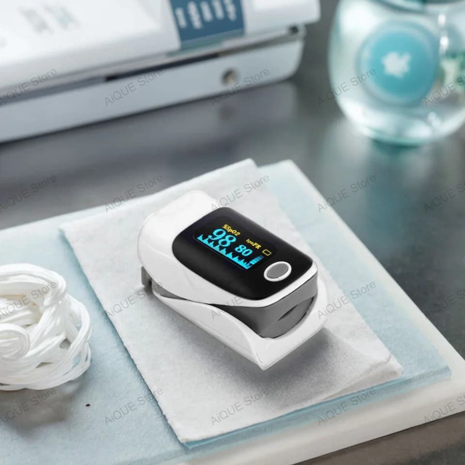 AiQUE Reloading Oxyteria SpO2 PR TFT Oxymeter by finger Heart rate monitor finger clip Oxygen Saturation in blood Pulsossimeter