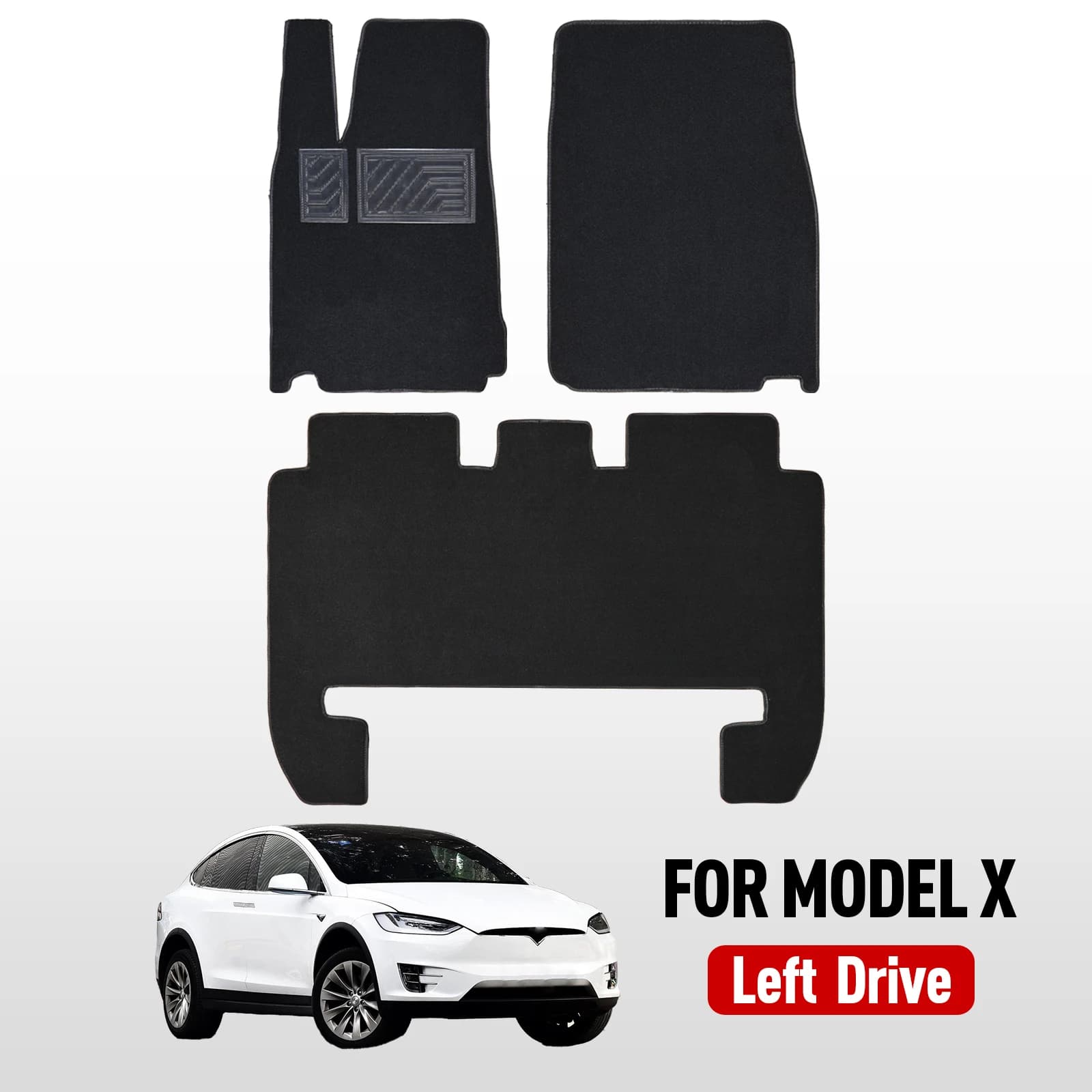 Tappetino per auto personalizzato per Tesla Model X 2015-2024 Tappetino impermeabile Tappetini per auto Coperture per pavimenti Accessori per auto