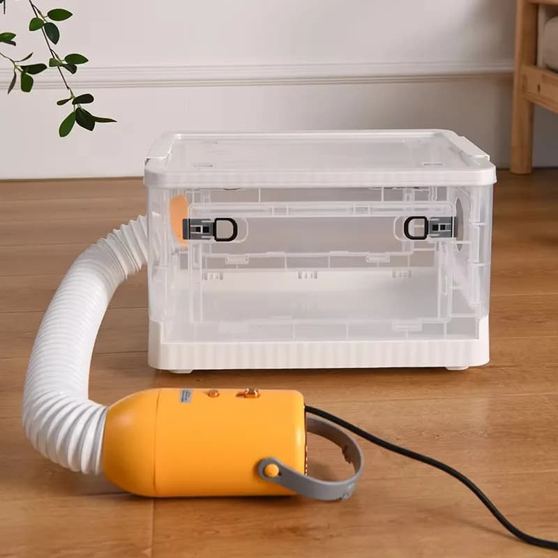 Transparent Plastic Home Animal Dryer for Internal Use, Silent Blower for Dog and Cat Toys with Wheels