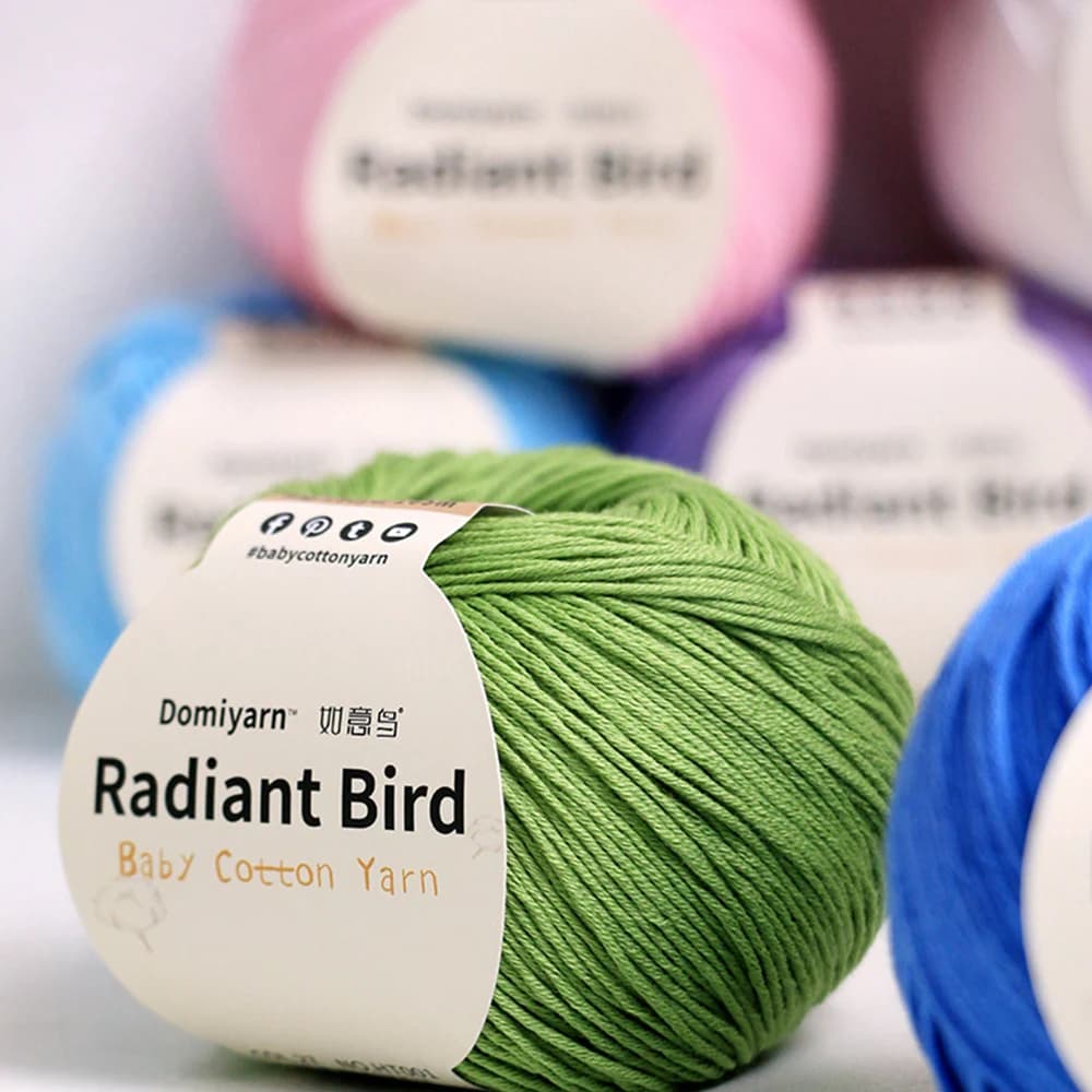 Filato di puro cotone biologico al 100%, filato per bambini da 50 g per lavorare a maglia, uncinetto e artigianato, uncinetto intrecciato a mano, maglione, cappello, filato per sciarpa