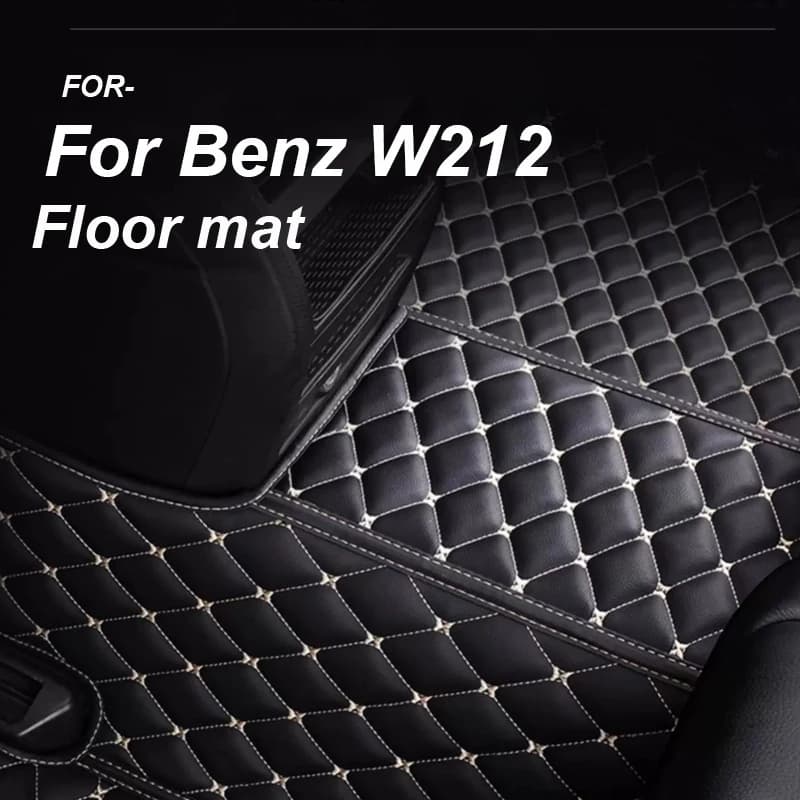 LUXURY Custom Made Leather Car Floor Mats For Mercedes Benz W212 2009 2010 2011 2012 2013 2014 2015 Carpets Rugs Foot Pads