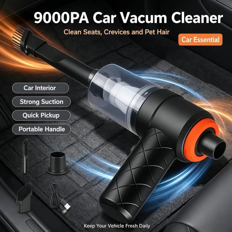 2026Hot Wireless Car Vacuum Cleaner Cordless Dust Handheld Auto Portabale Vacuum High-power Vacuum Cleaner For Home Office Car