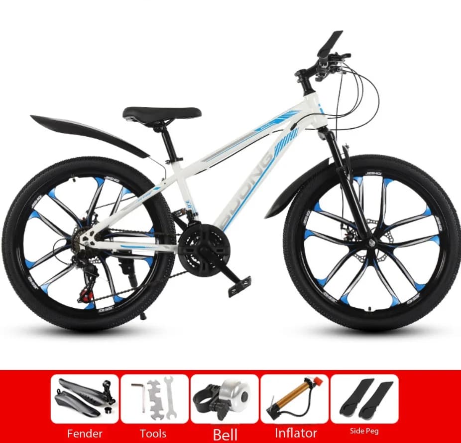 24/26 Inch 21 Speed Mountain Bike Integrated One-piece Wheel Disc Brake Off Road Bicycle For Adults Students Daily Cycling