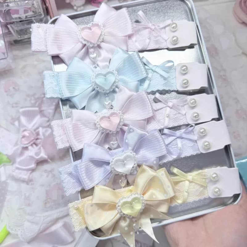 Wooting Cute Keyboard Ribbon Custom Bow Decoration Gloss Ribbon Universal Mechanical Keyboard Cartoon Handmade Gift Accessories
