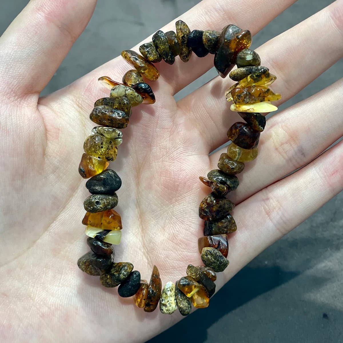 7x11mm-18cm Natural Amber “Duobao” Free-Form Chipped Stone Bracelet Gift Jewelry Make Supplies DIY Necklace Earrings Accessories