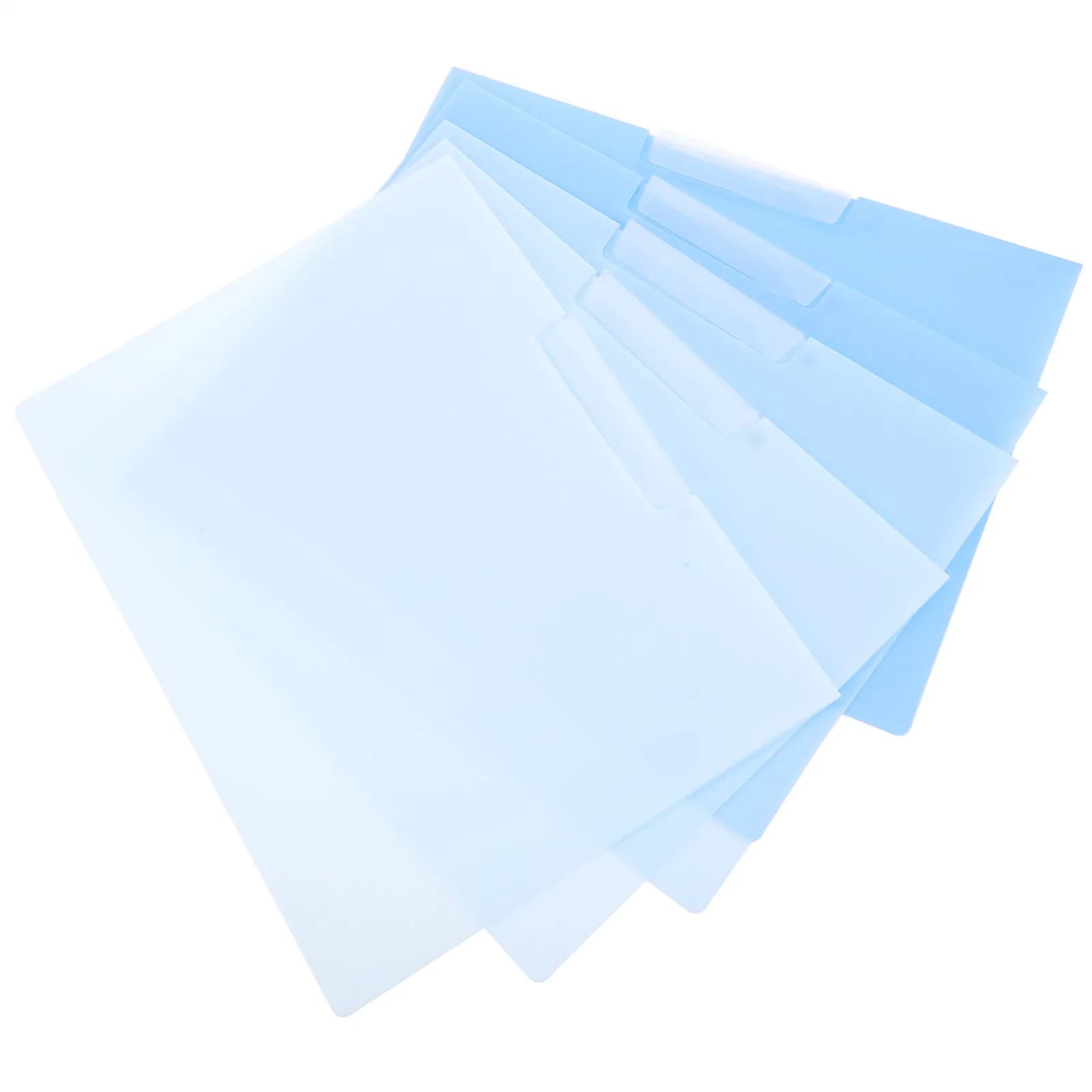 Set di 5 Cartelle Portadocumenti A4 con Apertura Laterale Girevole, Organizzatore in Plastica PP Resistente per Ufficio, Scuola, Casa e Progetti Aziendali