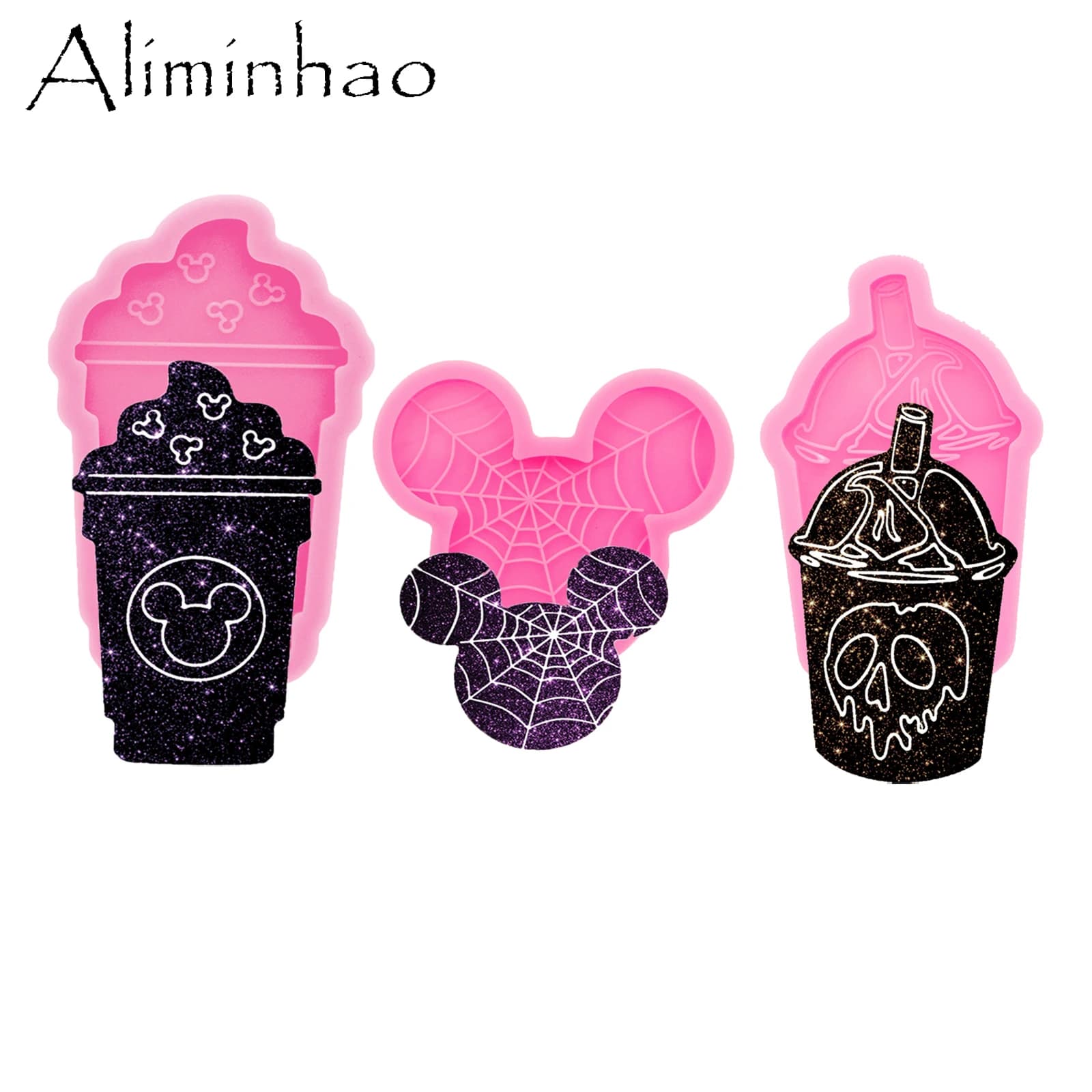 DY1170 Mouse cono gelato tazza Silicone telefono impugnatura stampo artigianato in resina con stampo epossidico, stampo in Silicone strumenti per fondente al cioccolato