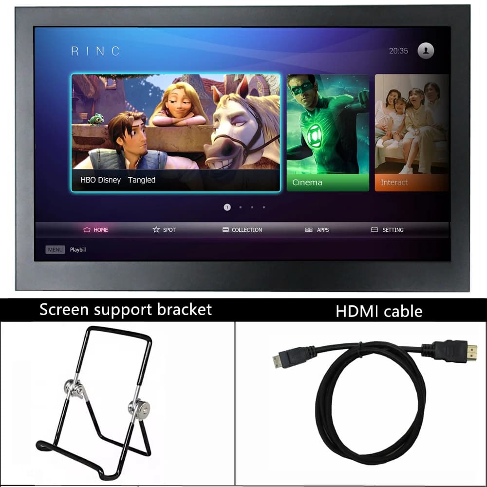 Monitor portatile multiuso da 14/15,6 pollici 16:9 Secondo schermo di gioco Display esteso per laptop, con staffa, per xbox/Raspberry Pi