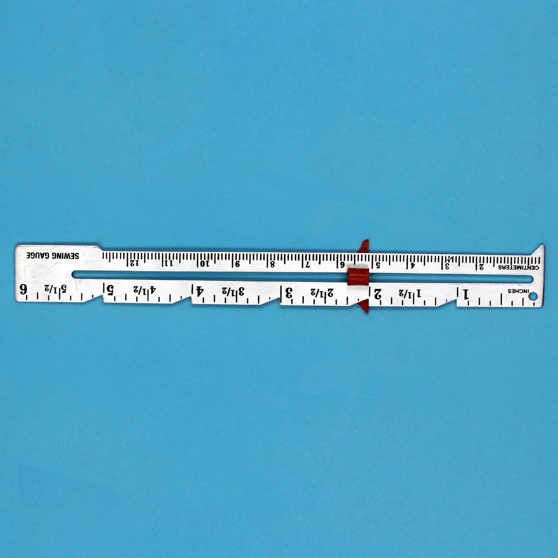 1 piece metal slide gauge, sewing measuring instrument, quilting and sewing caliber, sewing accessories, sewing notions