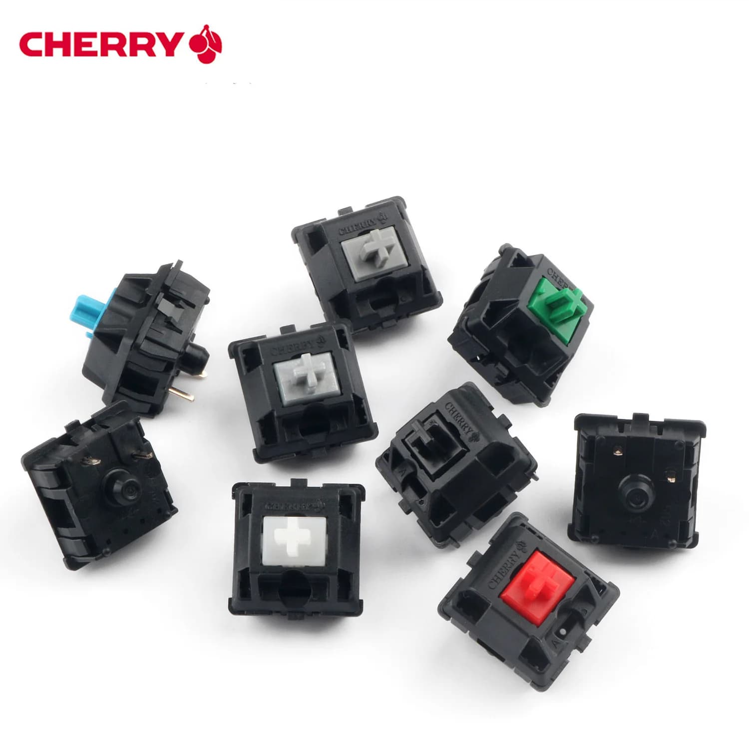100% originale Cherry Mx Switch tastiera meccanica interruttore 3 pin clicky tattile nero interruttori tastiere da gioco interruttore compatibile