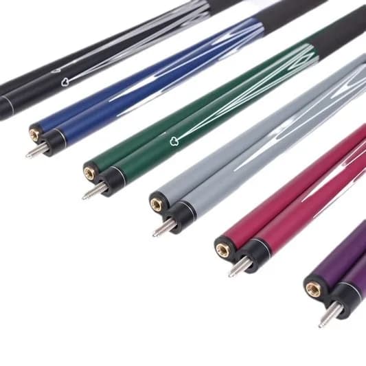 Stecca da biliardo interamente in fibra di carbonio 1/2 in fibra di vetro con albero da 12,9 mm Stecca da biliardo dipinta a colori divisi a 2 sezioni per snooker