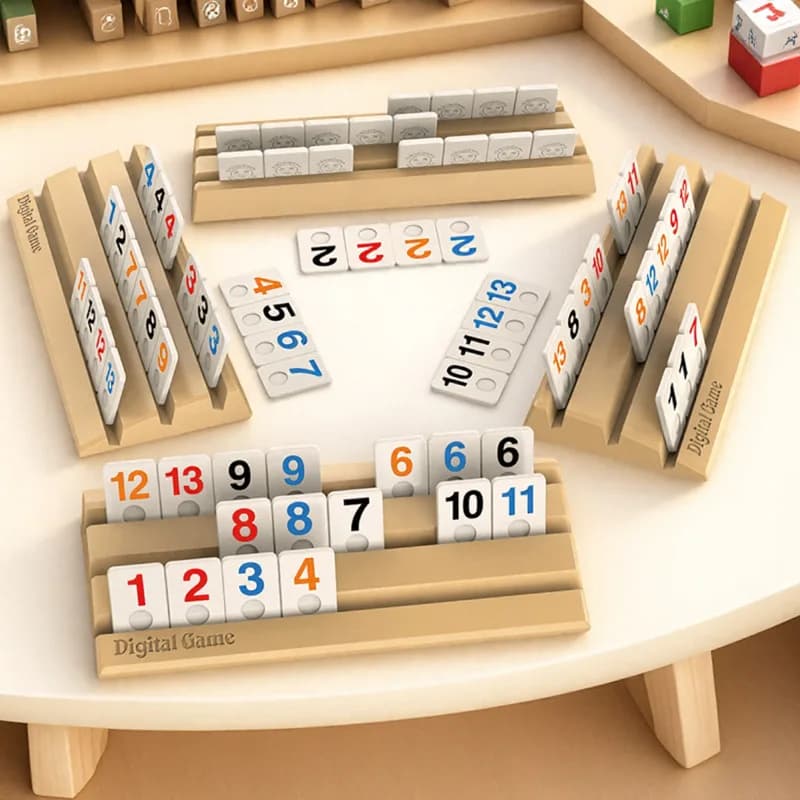 Grandi Tessere Classiche da 3,8 cm per Mahjong Israeliano, Gioco Rummikub, Borsa Portatile, Gioco da Tavolo Digitale da Viaggio Rummy Cube, Riunioni Familiari