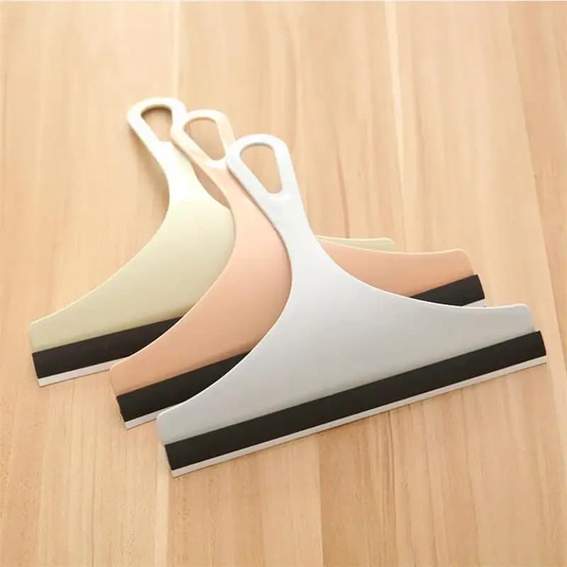 3pcs Shower Squeegee Window Glass Wiper Scraper Cleaner Brush Cleaner Car Window Bathroom Household Cleaning Tool