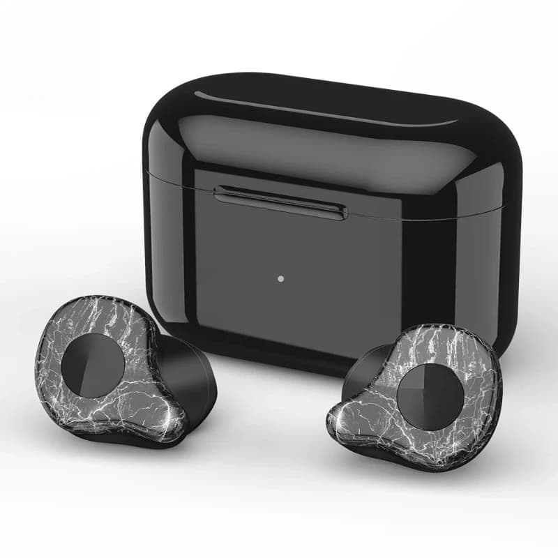 Auricolari wireless ultra veri Auricolari Bluetooth 5.0 con cancellazione del rumore Cuffie stereo Hi-Fi sportive con custodia di ricarica per microfono