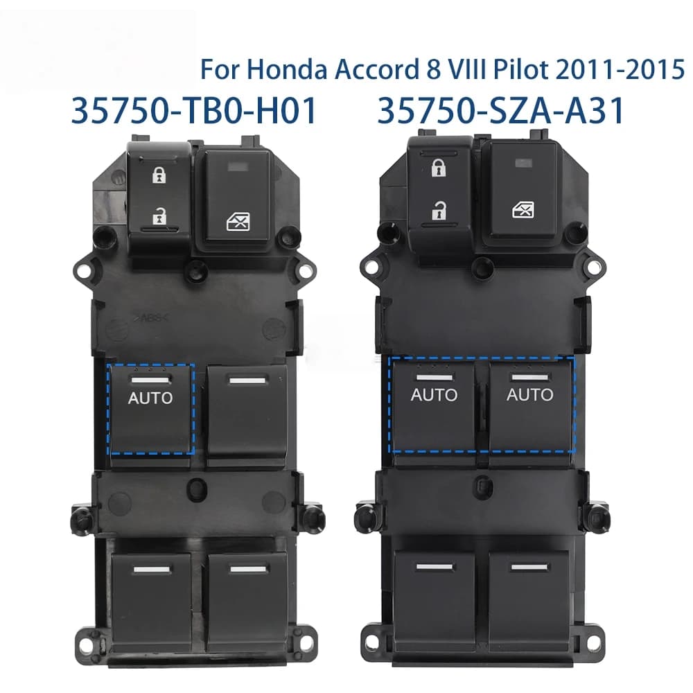 Per Honda Accord MK8 VIII Pilot 2011 2012 2013 2014 2015 Interruttore di comando alzacristallo elettrico 35750-SZA-A31 35750-TB0-H01