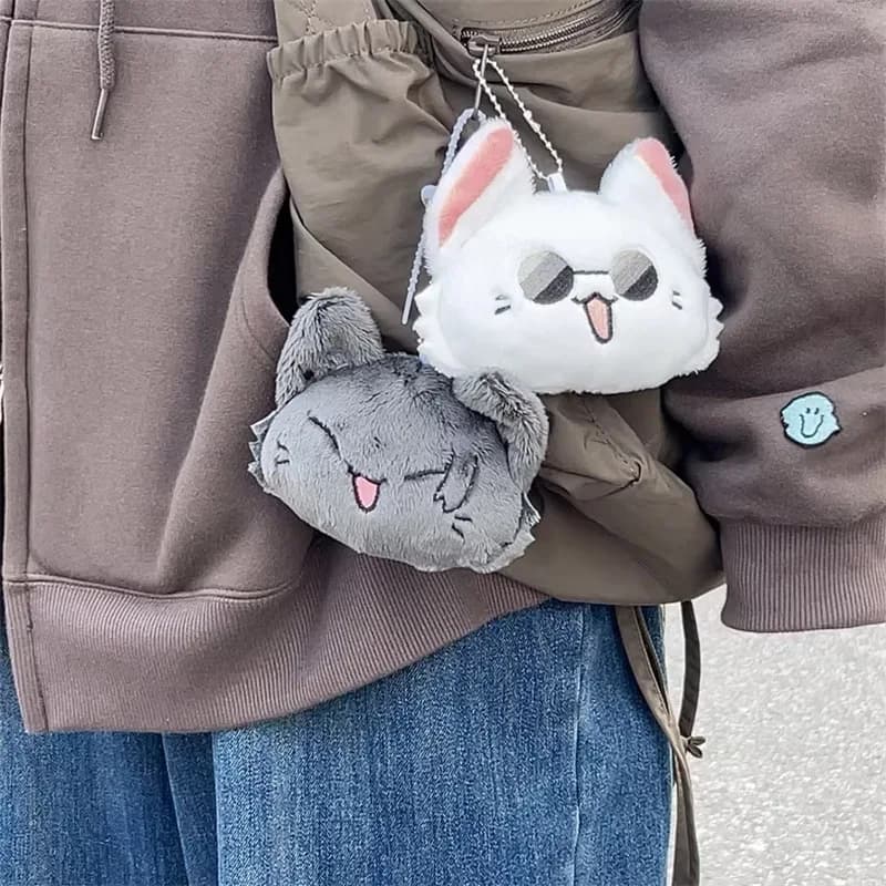 Anime Keychain Geto Suguru and Satoru Gojo Plush Cosplay Doll Pendant Keyrings Accessories Key Chains Fans Gifts