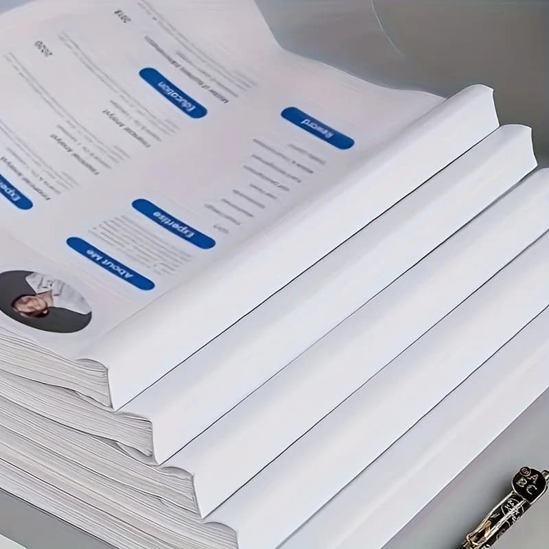 Cartella di file trasparente extra spessa con clip per tirante A4 da 10 pezzi per organizzare documenti, contratti, rapporti e offrire documenti