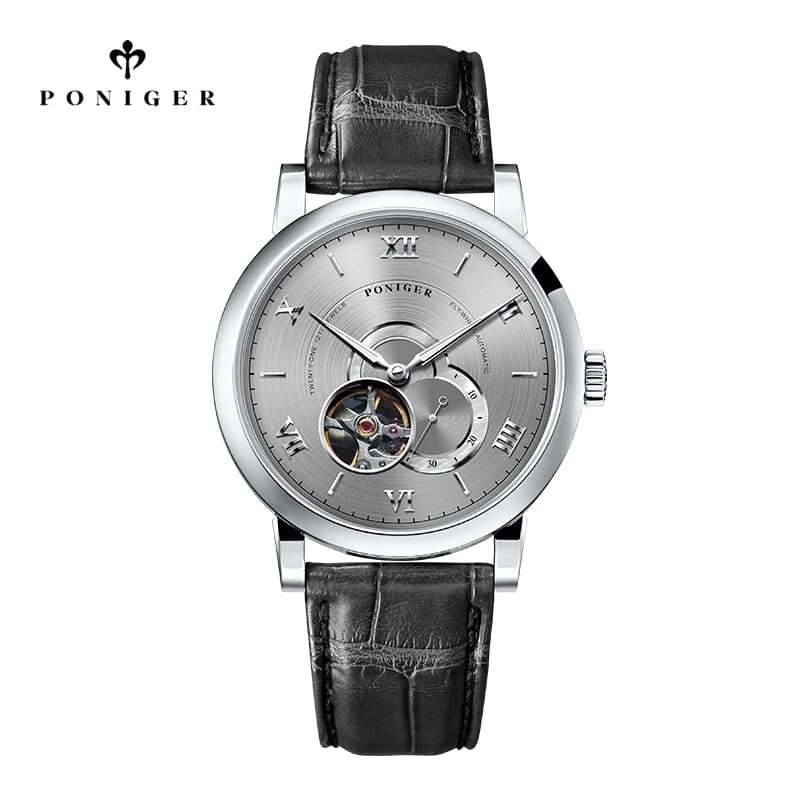 PONIGER New Style MIYOTA 82S5 Movement Men's wristwatch 41.5mm Classic Design Luminous skeleton Automatic Watches