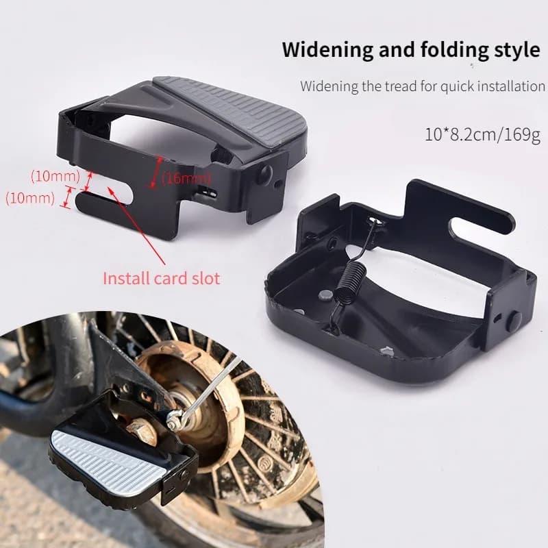 Pedale per bicicletta Sedile posteriore Pedale in acciaio al manganese Mountain Bike Bici per bambini Pieghevole Ruota posteriore Carico Accessori per piedi pedoni