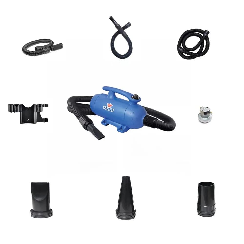 Replacement parts for XPOWER Dogs: Telescopic Tube / Wall Mount/Beccup/Motor - Accessories for Equipment