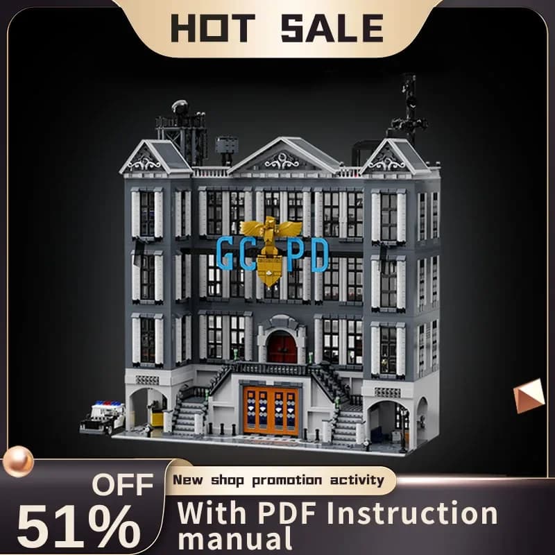 Nuovo 6803 Pz Hot Famoso Bat Hero Serie di film Moc Assault On Gcpd Modello Puzzle personalizzato Fai da te Idee creative Giocattolo per bambini Regali di compleanno