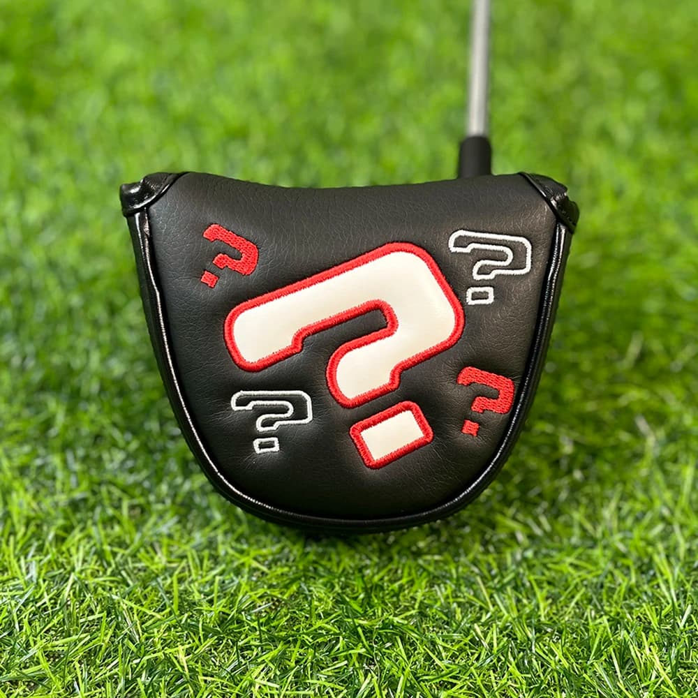 1 copertura protettiva per la testa della mazza da golf con simbolo di domanda, antipolvere e resistente all'usura, che migliora la protezione della testa della mazza, copritesta.
