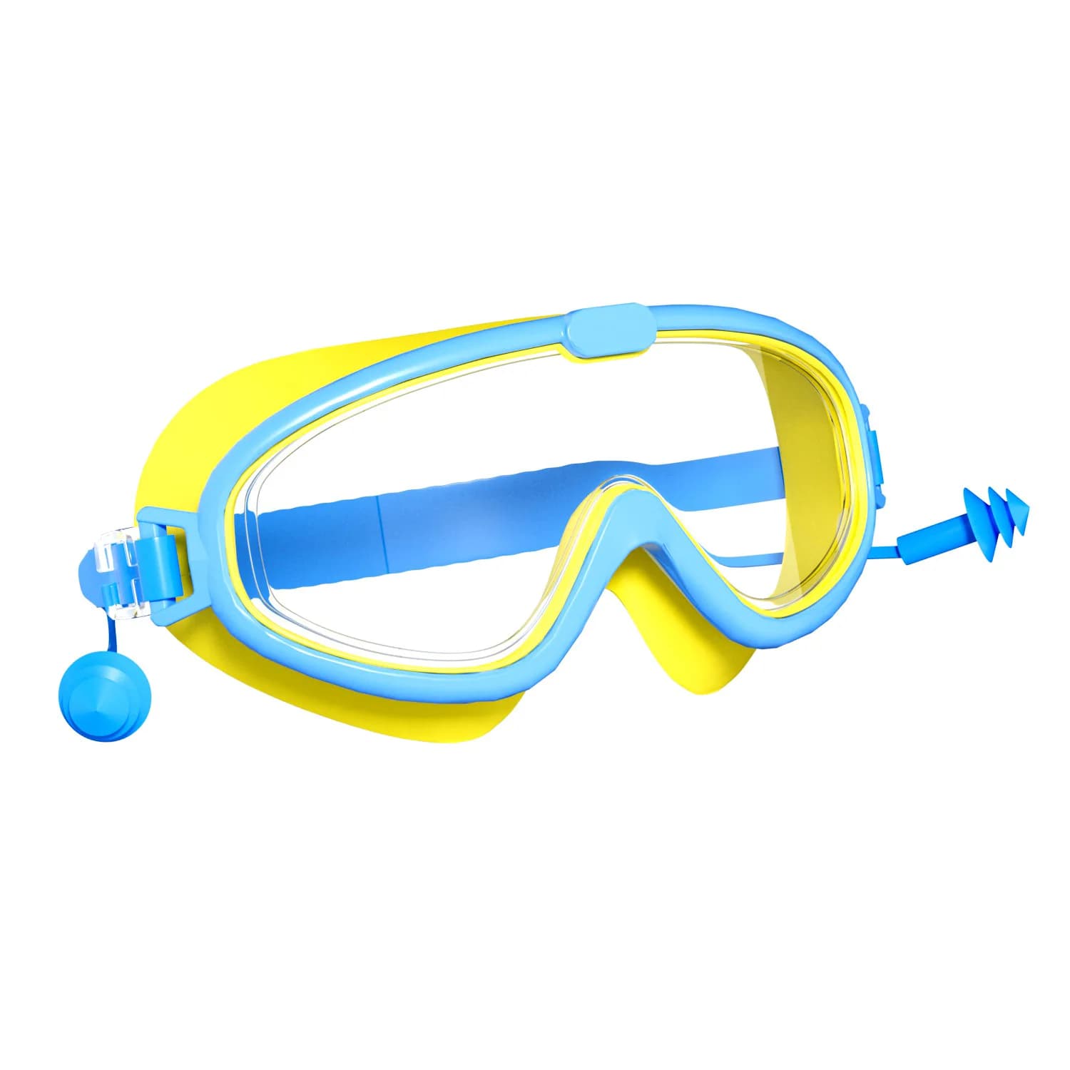 1Pcs Big Frame HD Kids Swimming Goggles Anti Fog Waterproof With Earplugs Multi Color Boys Girls Children Swim Eyewear