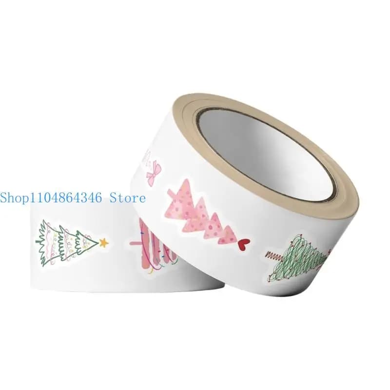 5asd 500 pezzi/rotolo adesivi per albero Natale dei cartoni animati adesivi adesivi per tablet laptop etichette decorative
