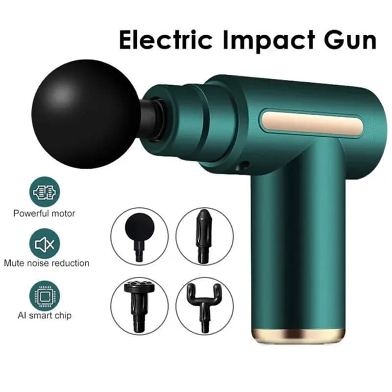 Electric Massage Gun with 4 Heads for Muscle Relaxation and Stripe Release Professional Grade Diaphragm Gun