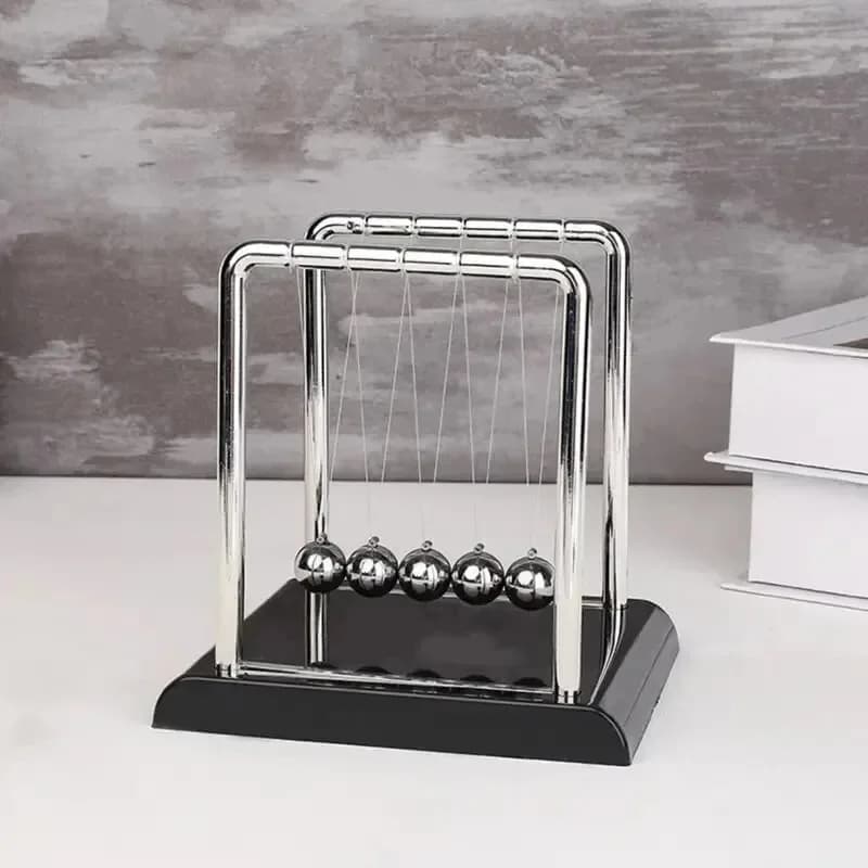 Ciondolo a sospensione Newton's Cradle con sfere in acciaio, strumento didattico per la fisica, giocattolo da scrivania, antistress, regalo, decorazione per la casa