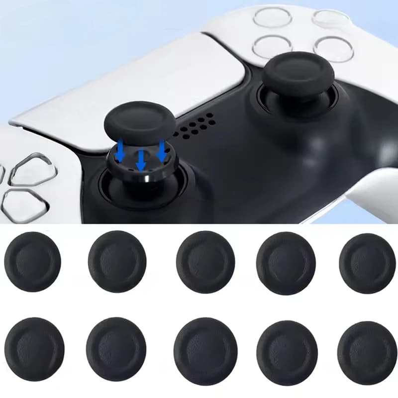 4/6/10 Pezzi Cappucci di Ricambio per Joystick PS5/PS4, Copri-Levette per Controller, Parti di Riparazione per Accessori di Gioco PlayStation 5