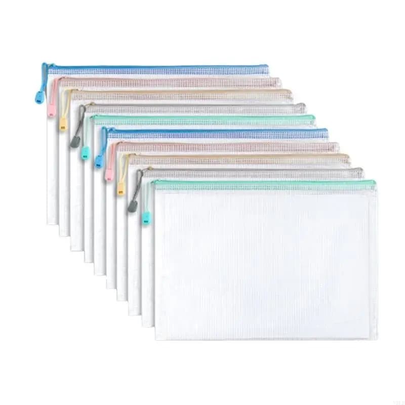 Y5LB 5/10/20 Pz Borsa per documenti trasparente Borsa per documenti in formato lettera Portafoglio per ricevute Portadocumenti