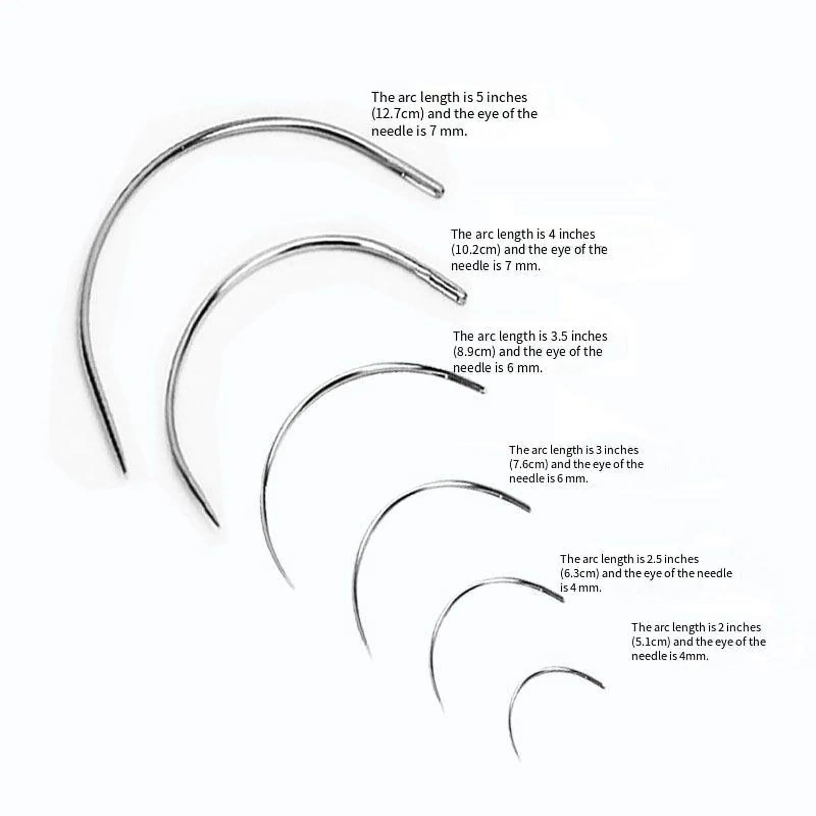 Set di Aghi Curvi per Cucito a Mano, Resistenti, Multiuso per Riparazioni, Strumenti per Cucito e Tappezzeria, per Fai-da-Te in Pelle e Tela