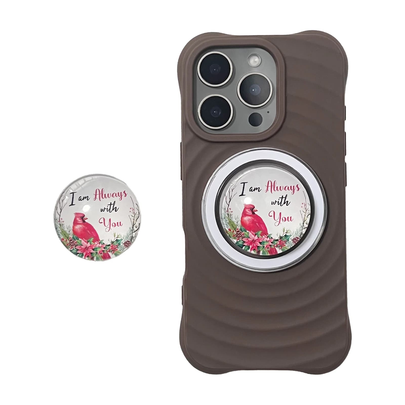 Simpatico supporto per telefono cellulare con pappagallo rosso 3D per custodia universale per telefono Staffa magnetica per iPhone Samsung Griptok Grip Tok