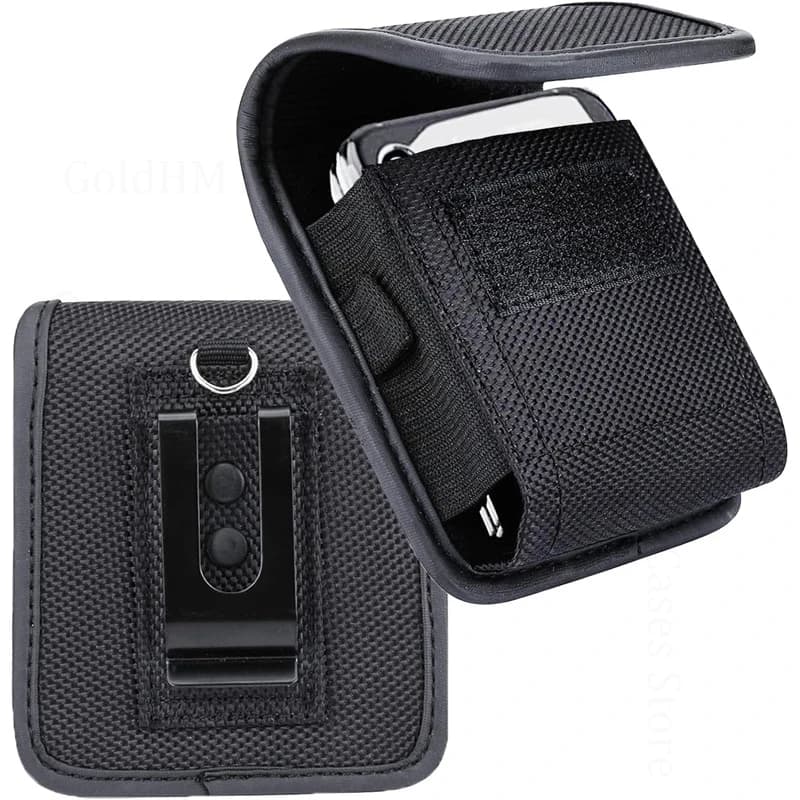 Custodie per Samsung Galaxy Z Flip7 5G in tessuto Oxford, marsupio da cintura per Samsung Z Flip 7 FE 5 4 3 Flip6, custodia a borsa con clip da cintura