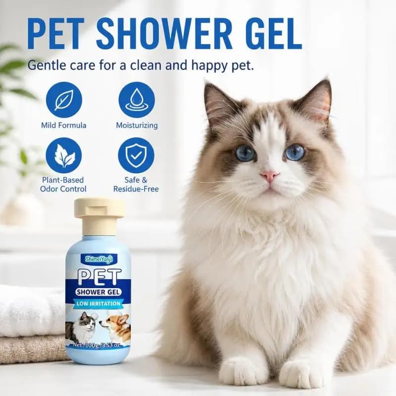 Plant-Based Dog Shampoo Pet Body Wash Gentle Hydrating Puppy Cat Bath Liquid Odor Control Supplies
