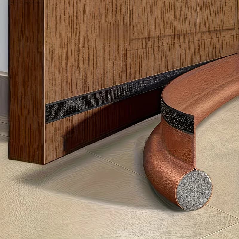 1 pz Striscia sigillante autoadesiva per fondo porta da 96 cm, paraspifferi sottoporta antivento e antipolvere in PU