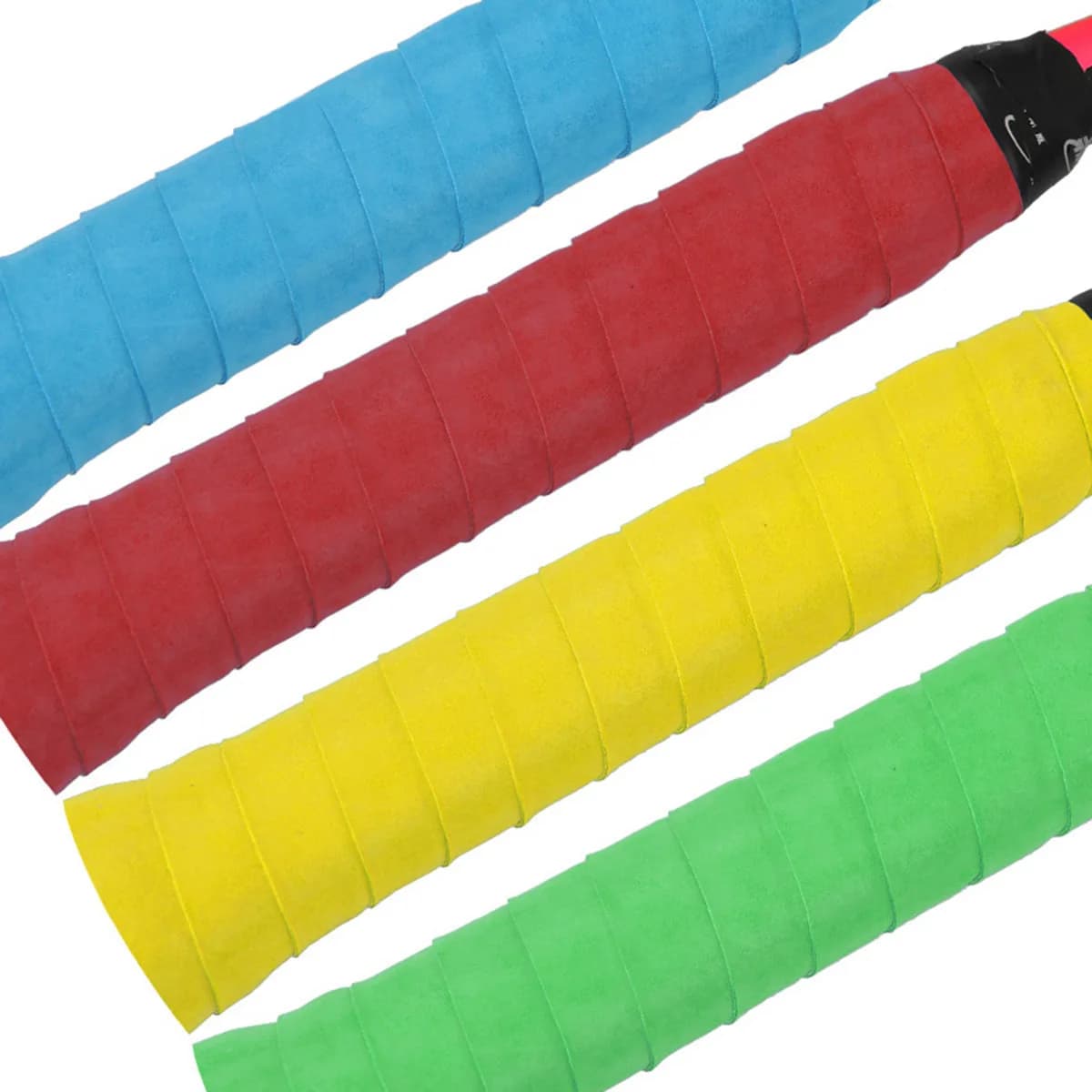 8 pieces grip straps for thin colored sweat absorbent racket PU anti-per badminton tennis squash pickball fishing rod overgrip